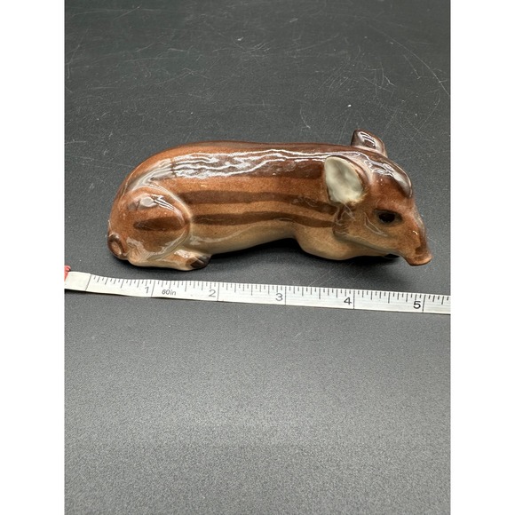 Lomonosov Porcelain Wild Boar Piglet Figurine USSR Soviet Animal Vintage Export - Picture 2 of 6